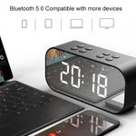 Loa Mini Bluetooth 5.0 AEC BT501 với Đèn LED & Đồng Hồ Báo Thức & Đồng Hồ & Gương, Hỗ Trợ Thẻ TF 32G, BT501