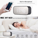 Loa Mini Bluetooth 5.0 AEC BT501 với Đèn LED & Đồng Hồ Báo Thức & Đồng Hồ & Gương, Hỗ Trợ Thẻ TF 32G, BT501