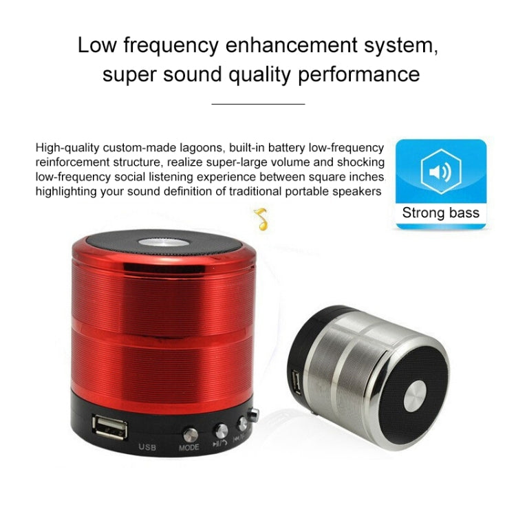 Loa Bluetooth WS-887 có Dây Đeo, Hỗ Trợ Gọi Rảnh Tay & FM & Ổ U & Thẻ TF & AUX