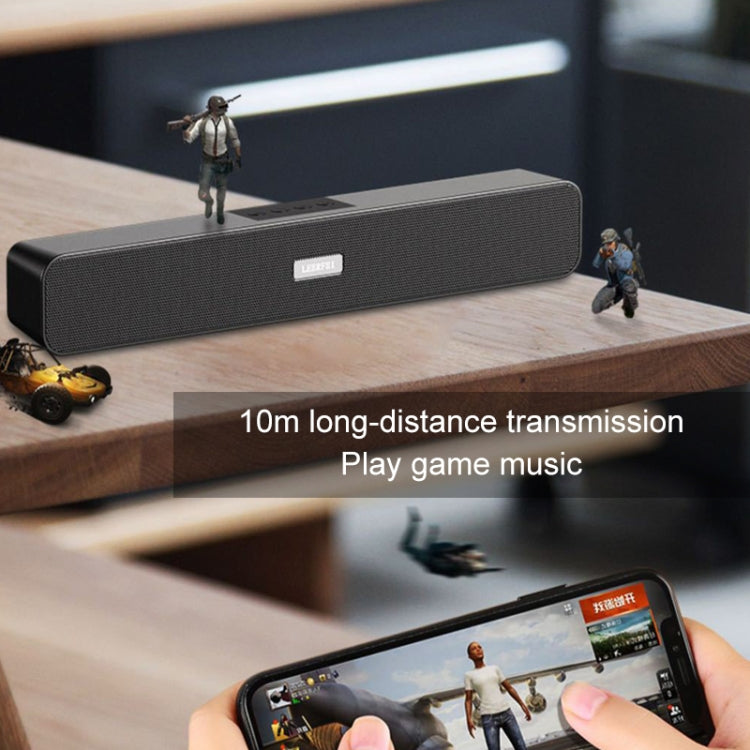 Loa Đa Phương Tiện Bluetooth LEERFEI E91 Hình Thanh Dài 10W Loa Kép, Hỗ Trợ Thẻ TF / Ổ U / AUX 3.5mm, Hỗ Trợ Thẻ TF / Ổ U / AUX 3.5mm