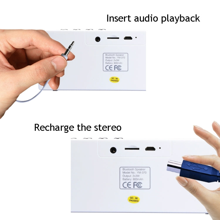 Loa Bluetooth Đa Năng YM370 có Mic, Hỗ Trợ Gọi Rảnh Tay & Thẻ TF