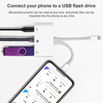 Bộ chuyển đổi giao diện NK-107 Pro 3 trong 1 USB-C / Type-C + 8 Pin đực sang USB + RJ45 + 8 Pin cái sạc, NK-107 Pro