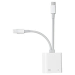 Bộ chuyển đổi giao diện NK-1035 Pro 2 trong 1 USB-C / Type-C + 8 Pin đực sang RJ45 + 8 Pin cái sạc, NK-1035 Pro