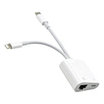 Bộ chuyển đổi giao diện NK-1035 Pro 2 trong 1 USB-C / Type-C + 8 Pin đực sang RJ45 + 8 Pin cái sạc, NK-1035 Pro