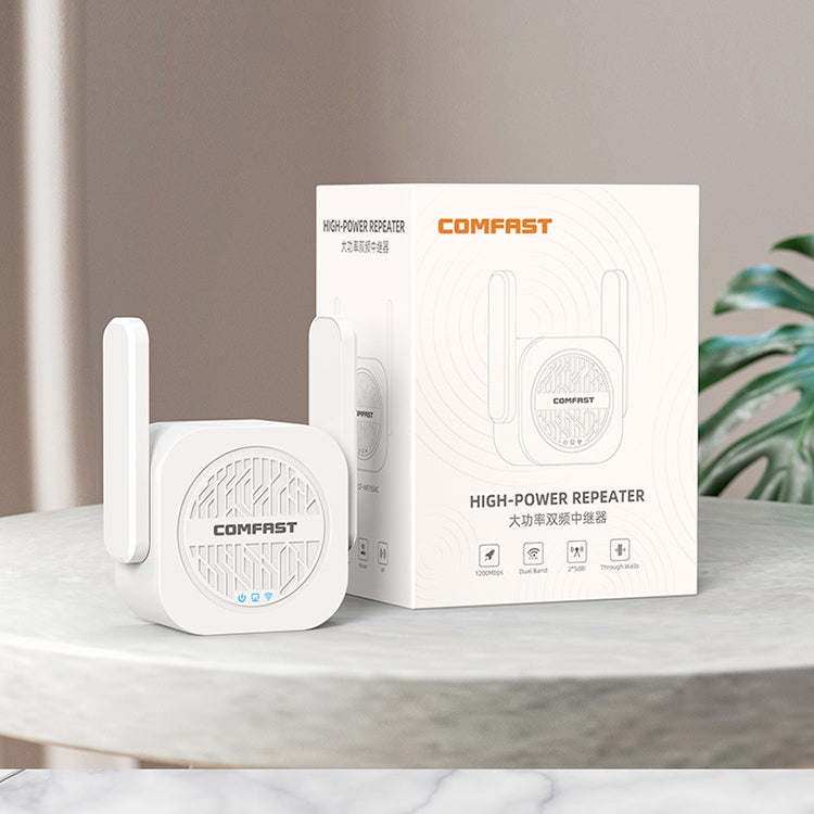 Bộ khuếch đại bộ lặp sóng không dây băng tần kép COMFAST CF-WR765AC 1200Mbps với ăng-ten ngoài, CF-WR765AC