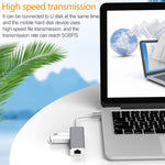 Bộ chuyển đổi HUB USB-C / Type-C sang Ethernet Gigabit RJ45 & 3 cổng USB 3.0, Dùng cho máy tính bảng, điện thoại, máy tính, Ethernet Gigabit