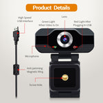Webcam ESCAM PVR006 HD 1080P USB2.0 có micro cho PC, PVR006