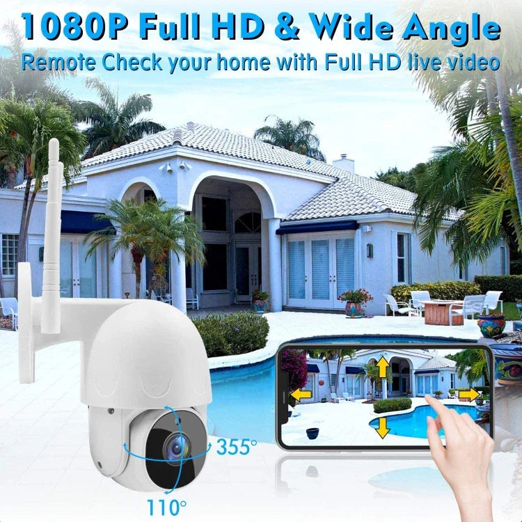 Tuya QX45 Camera IP Không Dây 2.4G IP65 Chống Nước Full HD 1080P, Hỗ Trợ Phát Hiện Chuyển Động & Âm Thanh Hai Chiều & Hồng Ngoại Ban Đêm & Thẻ TF, Phích Cắm AU, Hỗ Trợ Phát Hiện Chuyển Động