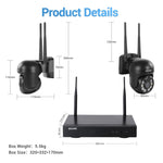 Hệ Thống Camera Dome Không Dây 8 Kênh ESCAM WNK618 3.0 Triệu Điểm HD NVR, Hỗ Trợ Phát Hiện Chuyển Động & Đàm Thoại Hai Chiều & Hồng Ngoại Màu Ban Đêm & Thẻ TF, Phích Cắm EU, WNK618