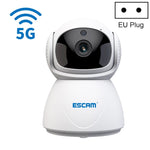 Camera IP WiFi băng tần kép ESCAM PT201 HD 1080P, hỗ trợ tầm nhìn ban đêm / phát hiện chuyển động / theo dõi tự động / thẻ TF / âm thanh hai chiều, phích cắm EU, PT201
