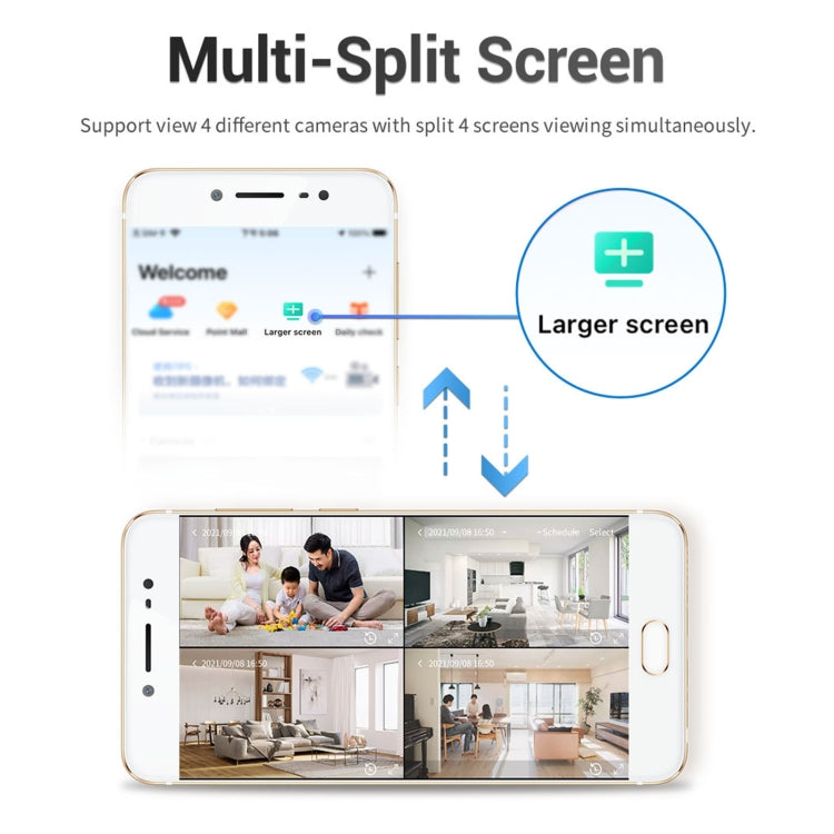 Camera IP WiFi băng tần kép ESCAM PT201 HD 1080P, hỗ trợ tầm nhìn ban đêm / phát hiện chuyển động / theo dõi tự động / thẻ TF / âm thanh hai chiều, phích cắm EU, PT201