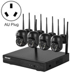 Hệ thống an ninh NVR không dây 8 kênh + 4 IPC 3.0 triệu điểm ảnh HD ESCAM WNK614, Phích cắm AU, WNK614