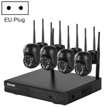 Hệ thống an ninh NVR không dây 8 kênh + 4 IPC 3.0 triệu điểm ảnh HD ESCAM WNK614, Phích cắm AU, WNK614