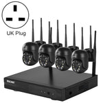 Hệ thống an ninh NVR không dây 8 kênh + 4 IPC 3.0 triệu điểm ảnh HD ESCAM WNK614, Phích cắm AU, WNK614