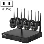 Hệ thống an ninh NVR không dây 8 kênh + 4 IPC 3.0 triệu điểm ảnh HD ESCAM WNK614, Phích cắm AU, WNK614