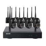 Hệ thống an ninh NVR không dây 8 kênh + 4 IPC 3.0 triệu điểm ảnh HD ESCAM WNK614, Phích cắm AU, WNK614