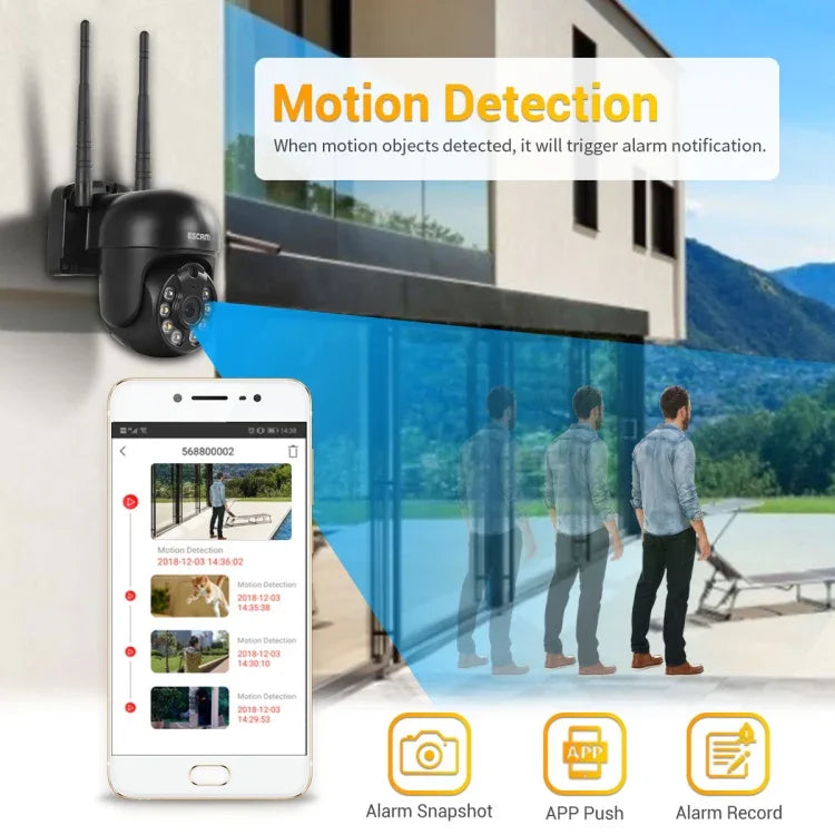 Hệ thống an ninh NVR không dây 8 kênh + 4 IPC 3.0 triệu điểm ảnh HD ESCAM WNK614, Phích cắm AU, WNK614