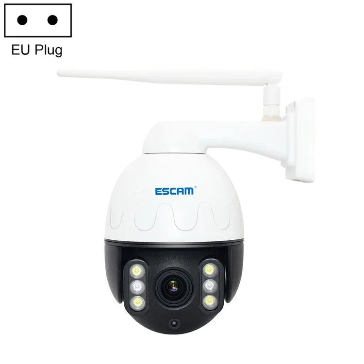 Camera IP chống nước ESCAM Q5068 H.265 5MP Pan / Tilt / Zoom 4X WiFi, Hỗ trợ ONVIF, Đàm thoại hai chiều & Quan sát ban đêm, Phích cắm AU, Phích cắm UK, Phích cắm US, Phích cắm EU, Phích cắm AU