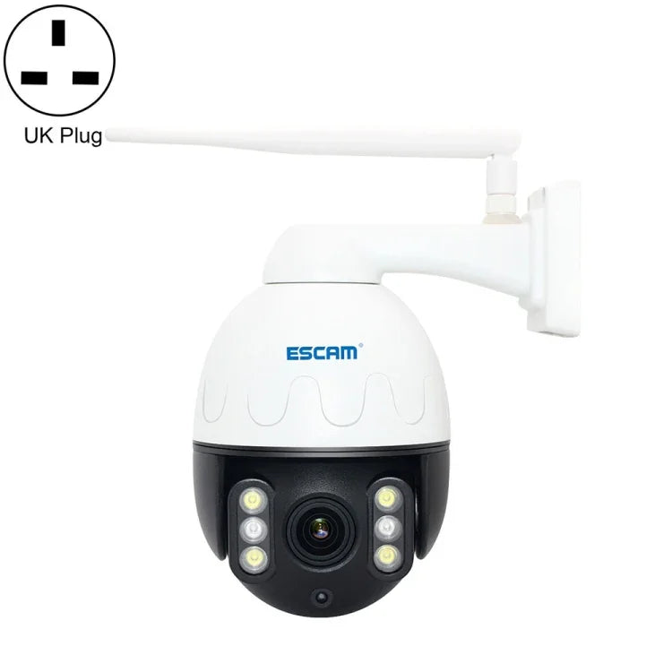 Camera IP chống nước ESCAM Q5068 H.265 5MP Pan / Tilt / Zoom 4X WiFi, Hỗ trợ ONVIF, Đàm thoại hai chiều & Quan sát ban đêm, Phích cắm AU, Phích cắm UK, Phích cắm US, Phích cắm EU, Phích cắm AU