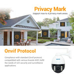 Camera IP chống nước ESCAM Q5068 H.265 5MP Pan / Tilt / Zoom 4X WiFi, Hỗ trợ ONVIF, Đàm thoại hai chiều & Quan sát ban đêm, Phích cắm AU, Phích cắm UK, Phích cắm US, Phích cắm EU, Phích cắm AU