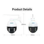 Camera IP chống nước ESCAM Q5068 H.265 5MP Pan / Tilt / Zoom 4X WiFi, Hỗ trợ ONVIF, Đàm thoại hai chiều & Quan sát ban đêm, Phích cắm AU, Phích cắm UK, Phích cắm US, Phích cắm EU, Phích cắm AU