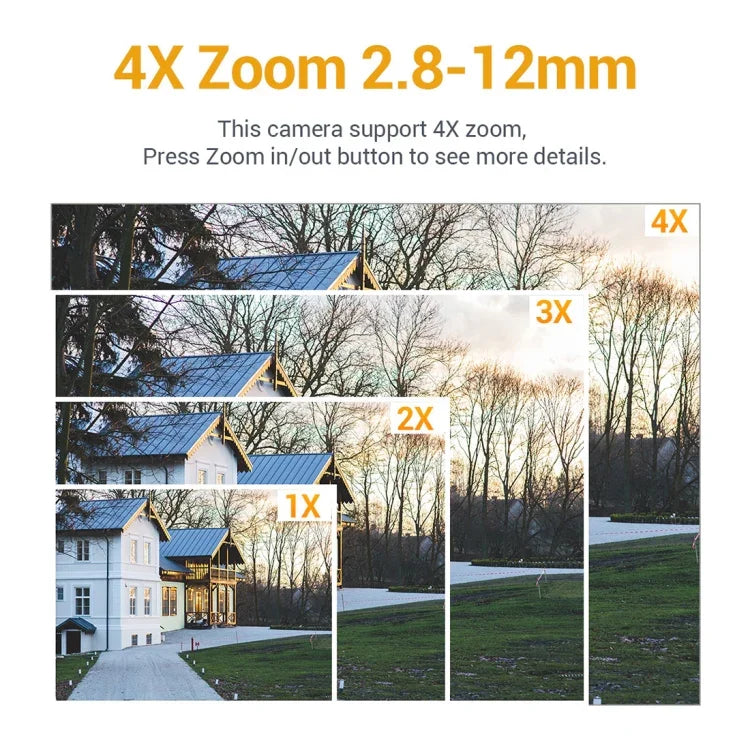 Camera IP chống nước ESCAM Q5068 H.265 5MP Pan / Tilt / Zoom 4X WiFi, Hỗ trợ ONVIF, Đàm thoại hai chiều & Quan sát ban đêm, Phích cắm AU, Phích cắm UK, Phích cắm US, Phích cắm EU, Phích cắm AU
