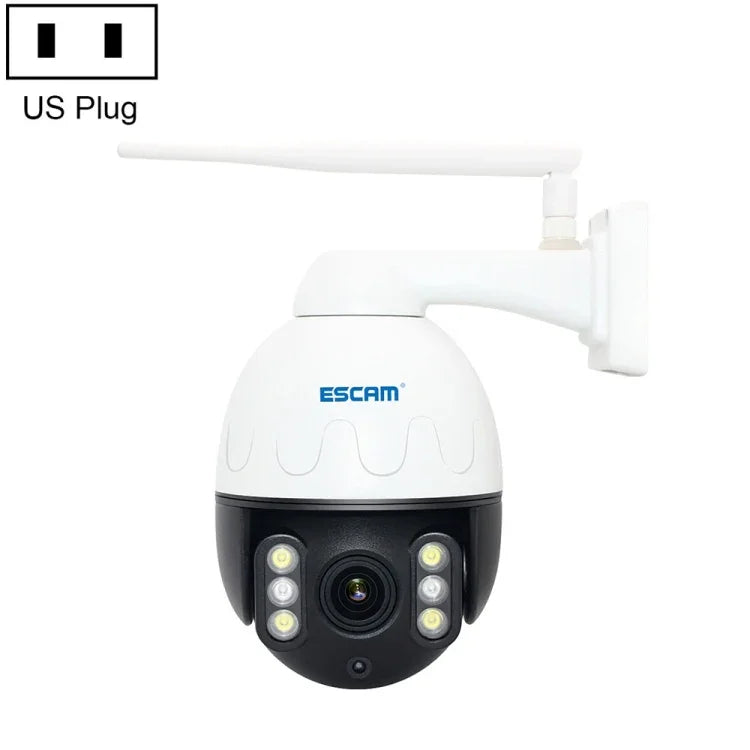Camera IP chống nước ESCAM Q5068 H.265 5MP Pan / Tilt / Zoom 4X WiFi, Hỗ trợ ONVIF, Đàm thoại hai chiều & Quan sát ban đêm, Phích cắm AU, Phích cắm UK, Phích cắm US, Phích cắm EU, Phích cắm AU