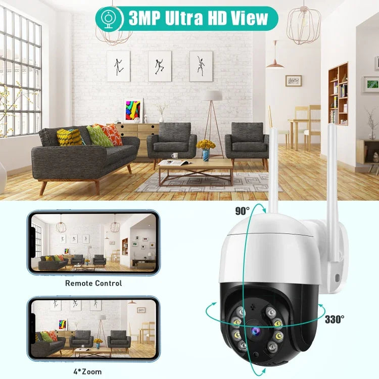 Camera IP WiFi QX29 3.0MP HD, Hỗ trợ nhìn ban đêm & phát hiện chuyển động & âm thanh hai chiều & thẻ TF, Phích cắm AU, QX29