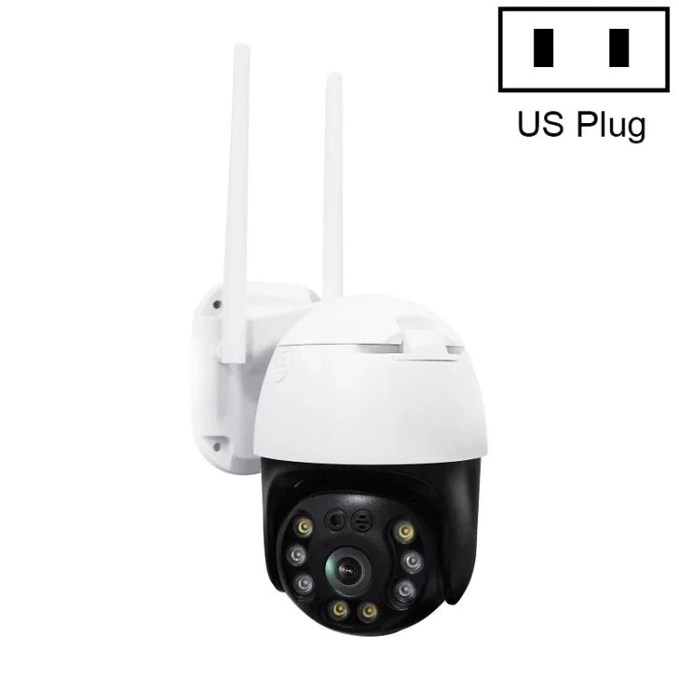 Camera WIFI PTZ QX36 1080P 3.0MP ống kính 3.6mm IP65 chống nước xoay 360 độ, Hỗ trợ màu sắc ban ngày và ban đêm & âm thanh hai chiều & phát hiện chuyển động người & phát lại video & thẻ TF 128GB, Phích cắm AU, QX36