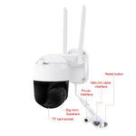 Camera WIFI PTZ QX36 1080P 3.0MP ống kính 3.6mm IP65 chống nước xoay 360 độ, Hỗ trợ màu sắc ban ngày và ban đêm & âm thanh hai chiều & phát hiện chuyển động người & phát lại video & thẻ TF 128GB, Phích cắm AU, QX36