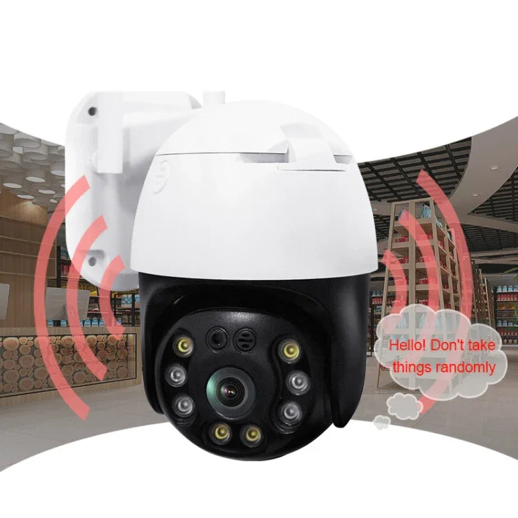 Camera WIFI PTZ QX36 1080P 3.0MP ống kính 3.6mm IP65 chống nước xoay 360 độ, Hỗ trợ màu sắc ban ngày và ban đêm & âm thanh hai chiều & phát hiện chuyển động người & phát lại video & thẻ TF 128GB, Phích cắm AU, QX36