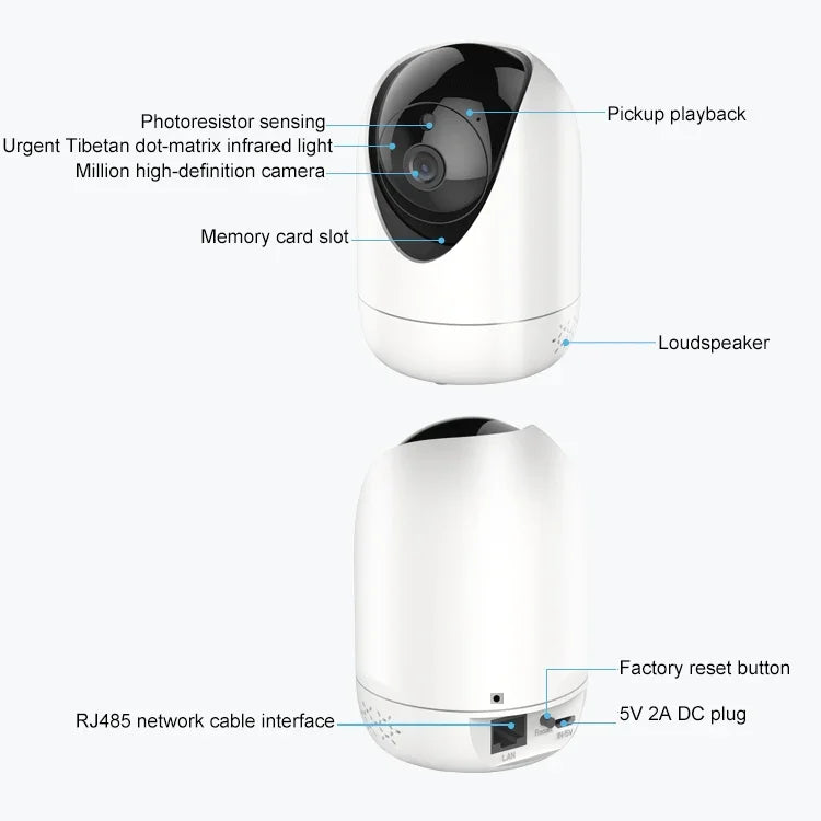 Camera mạng trong nhà không dây HD YT47, Hỗ trợ phát hiện chuyển động & Quan sát ban đêm hồng ngoại & Thẻ Micro SD, Phích cắm AU, YT47
