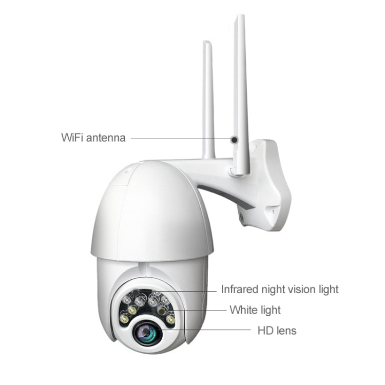Camera HD quan sát ban đêm IR 10 đèn WiFi không dây có thể xoay từ xa cho điện thoại di động ngoài trời Q10, Hỗ trợ phát hiện chuyển động video / báo động & ghi hình, Phích cắm UK, Q10 Quan sát ban đêm IR