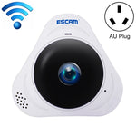 Camera IP WiFi ESCAM Q8 960P Ống Kính Fisheye 360 Độ 1.3MP, Hỗ Trợ Phát Hiện Chuyển Động / Tầm Nhìn Ban Đêm, Khoảng Cách IR: 5-10m, Phích Cắm AU, Q8 Phích Cắm US, Q8 Phích Cắm AU, Q8 Phích Cắm EU, Q8 Phích Cắm UK