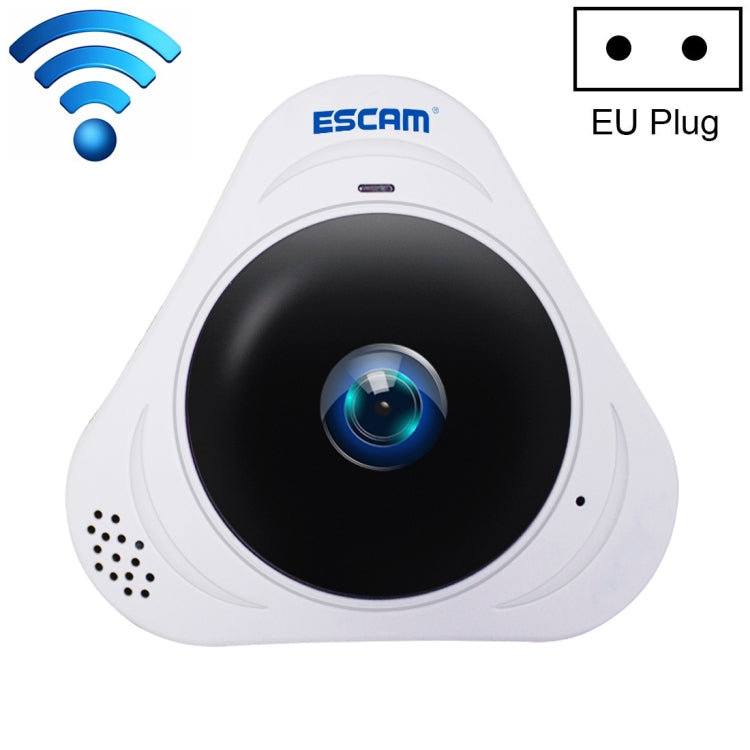 Camera IP WiFi ESCAM Q8 960P Ống Kính Fisheye 360 Độ 1.3MP, Hỗ Trợ Phát Hiện Chuyển Động / Tầm Nhìn Ban Đêm, Khoảng Cách IR: 5-10m, Phích Cắm AU, Q8 Phích Cắm US, Q8 Phích Cắm AU, Q8 Phích Cắm EU, Q8 Phích Cắm UK