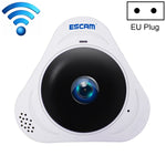 Camera IP WiFi ESCAM Q8 960P Ống Kính Fisheye 360 Độ 1.3MP, Hỗ Trợ Phát Hiện Chuyển Động / Tầm Nhìn Ban Đêm, Khoảng Cách IR: 5-10m, Phích Cắm AU, Q8 Phích Cắm US, Q8 Phích Cắm AU, Q8 Phích Cắm EU, Q8 Phích Cắm UK