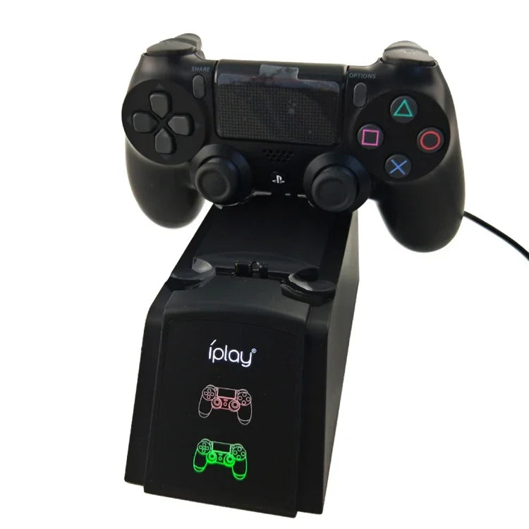 Đế Sạc Đôi iplay / Đế Sạc Tay Cầm Cho Sony Playstation 4 PS4 & Slim PS4 Pro Có Màn Hình LED Hiển Thị, HBP-119