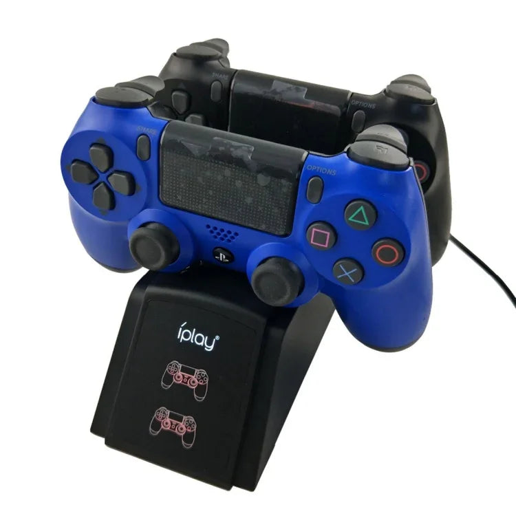 Đế Sạc Đôi iplay / Đế Sạc Tay Cầm Cho Sony Playstation 4 PS4 & Slim PS4 Pro Có Màn Hình LED Hiển Thị, HBP-119