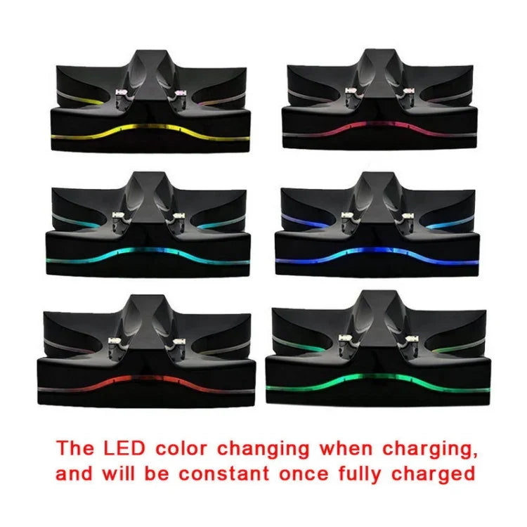 Special UFO Shape 2 x USB Charging Dock Station Stand / Controller Charging Stand for PS4 Playstation 4  with Multi Colors LED, For PS