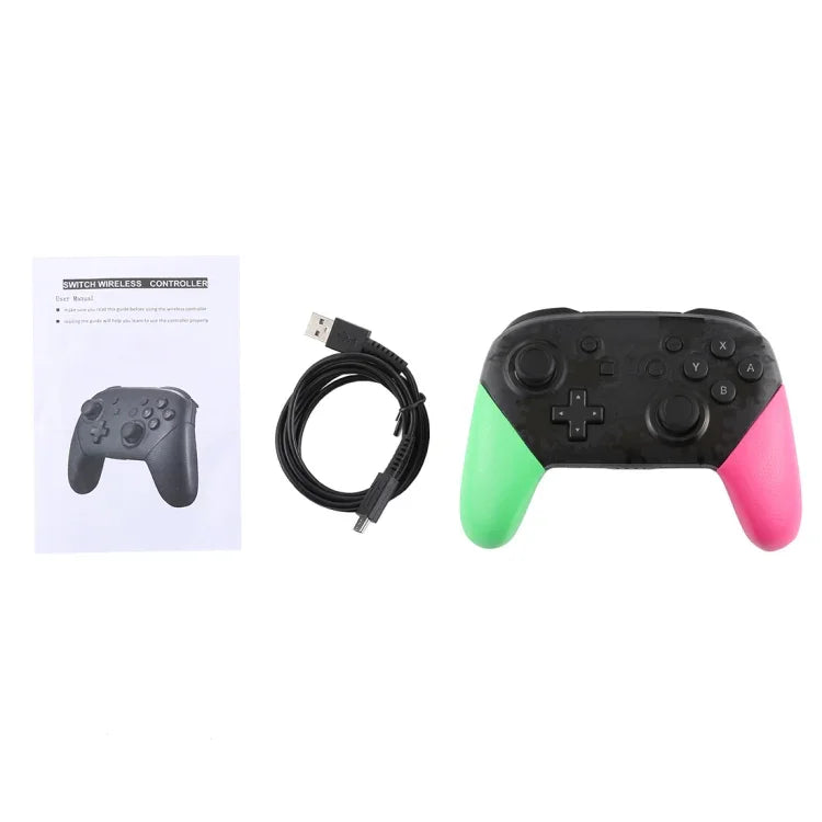 Tay Cầm Chơi Game Pro Không Dây Có Chức Năng Chụp Ảnh Màn Hình và Rung Cho Nintendo Switch (Màu Xanh Lá Hồng), Dành cho Nintendo-Switch (Màu Xanh Lá Hồng)