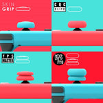 Left + Right Gamepad Rocker Cap Button Cover for Switch, For Switch(Black), For Switch(Blue + Magenta), For Switch(Red)