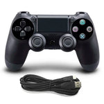 Tay cầm chơi game có dây cho Sony PS4, Xanh dương, Trắng, Đen