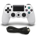 Tay cầm chơi game có dây cho Sony PS4, Xanh dương, Trắng, Đen