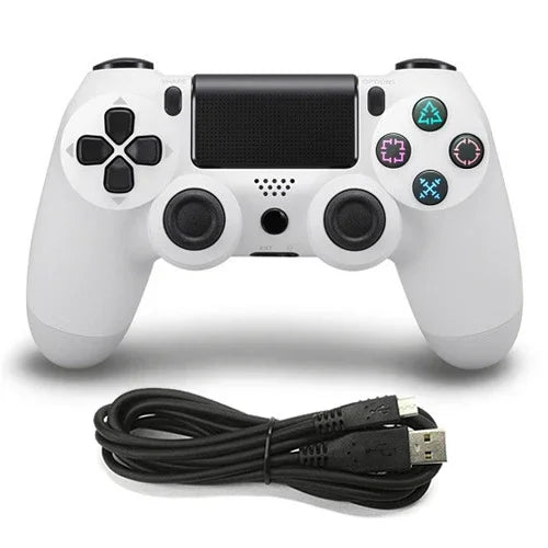 Tay cầm chơi game có dây cho Sony PS4, Xanh dương, Trắng, Đen