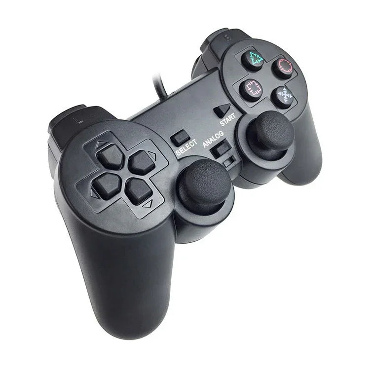Tay cầm chơi game có dây Joypad rung đôi cho PS2