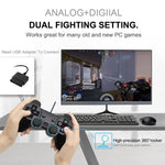Tay cầm chơi game có dây Joypad rung đôi cho PS2