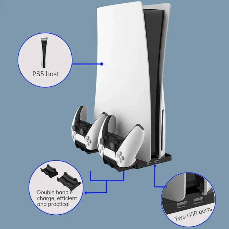 iplay HBP-269 Giá đỡ sạc đứng UHD cho PS5 De với tay cầm sạc, iPega HBP-269