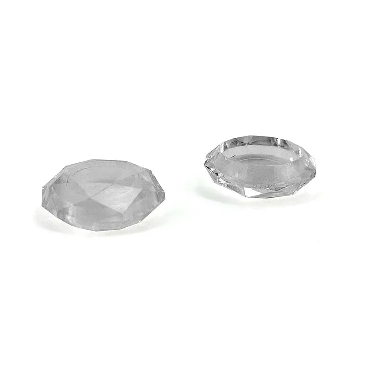 2 PCS Diamond Texture Games Grip Caps for PS5, Blue, Red, Clear White, Green