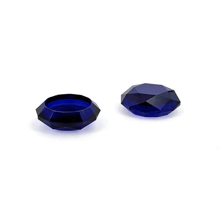2 PCS Diamond Texture Games Grip Caps for PS5, Blue, Red, Clear White, Green