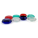 2 PCS Diamond Texture Games Grip Caps for PS5, Blue, Red, Clear White, Green